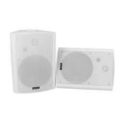 SPLBOX.3W 8Ohm 2x150w RMS Waterproof Large Outdoor Box Speakers (White) Pair
