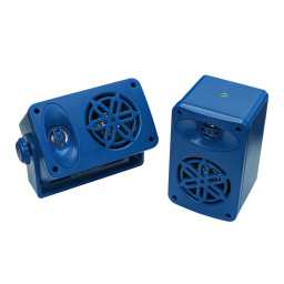 SPLBOX.4BL 4Ohm 2x50w RMS Waterproof Outdoor Mini Box Speakers (Blue) Pair