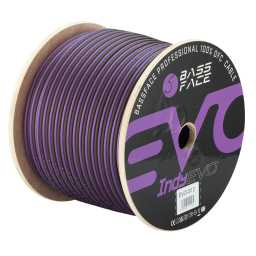 EVO-S12 100m Roll 100% OFC 12AWG 2*3.33mm Purple / Black Speaker Cable