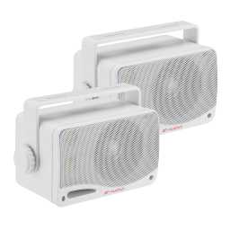 GT Audio GT-BX24W 3 Way 3.5" 100w RMS Weatherproof Marine Grade Speaker System (White)