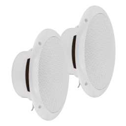GT Audio GT-SPL6.2W 4Ohm 2x75w RMS Marine Grade Waterproof Full Range Speakers (White) Pair