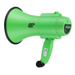 GT Gear GTG-MP15G 30W Battery Powered High Power Handheld Megaphone (Green)