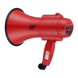 GT Gear GTG-MP15R Battery Powered Pistol Grip Megaphone Upto 250m Range Red